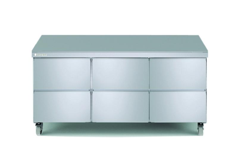 Meuble positif haut rendement sur roulettes 3 portes pleines froid - SD-72_0