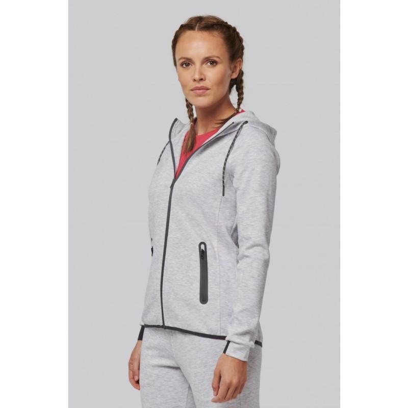 PA359 - Veste à capuche femme - Matière ultra confortable avec poches zippées et capuche doublée_0