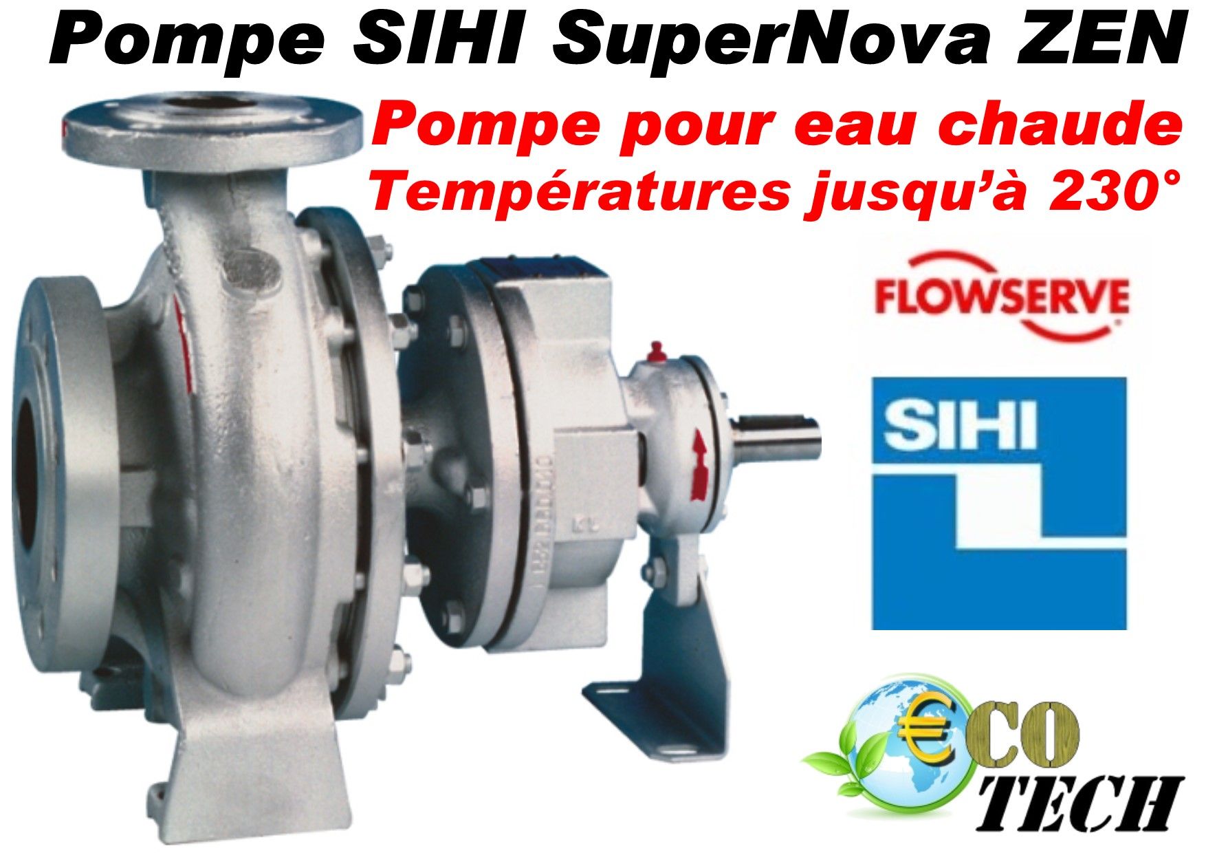 Pompe à eau chaude jusqu'à 230 °c sihi supernova pump zen distributeur france_0