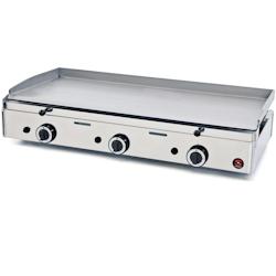 Sammic SPG-1001 plaque à snacker à gaz, acier 6 mm, 3 brûleurs, 9300 W, surface 983x395 mm, construction en acier inoxydable facile à nettoyer - a_0