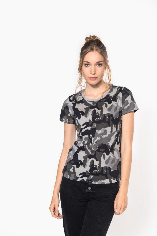 T-shirt camo manches courtes femme - Kariban - 100% coton - Réf: K3031_0