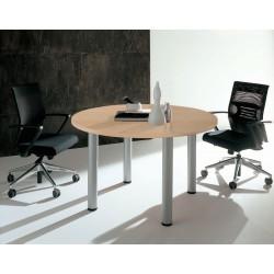 Table de réunion ronde avec 4 pieds – IDEA - Quadrifoglio - Marque Officity_0