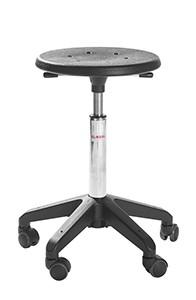 Tabouret professionnel Sigma Octopus - Avec roulettes easy-rolling Ø50 mm - Hauteur réglable et assise en polyuréthane résistante_0