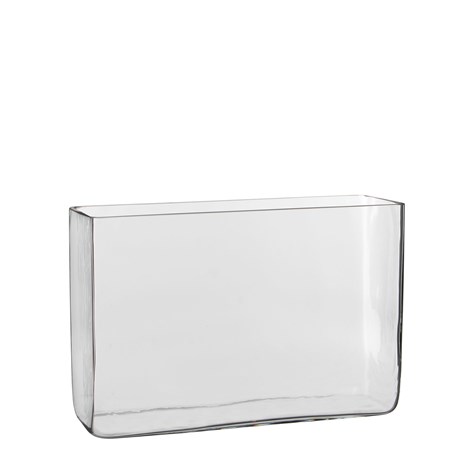 VASE RECTANGLE EN VERRE PLAT 20 CM