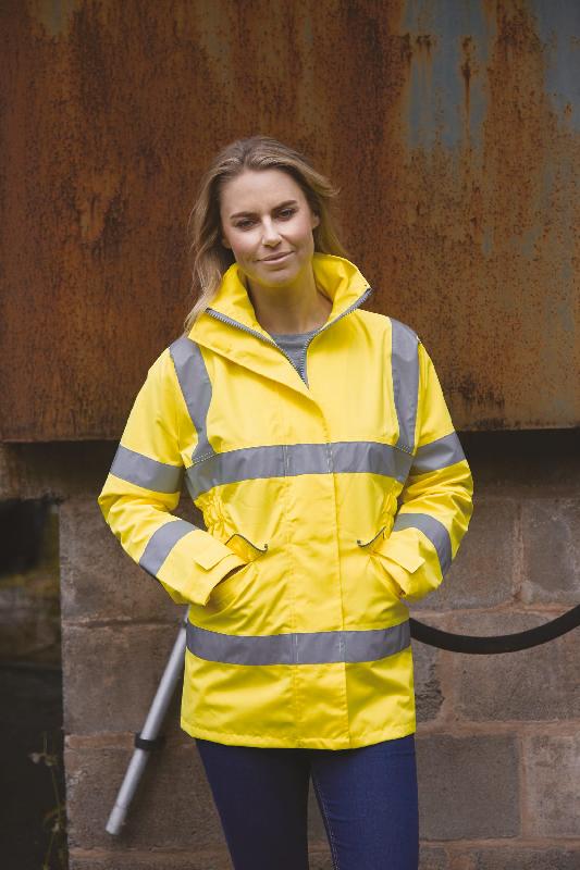 Veste haute visibilité femme - Management - Réf: YHVP189 - coupe-vent, imperméable et respirante_0