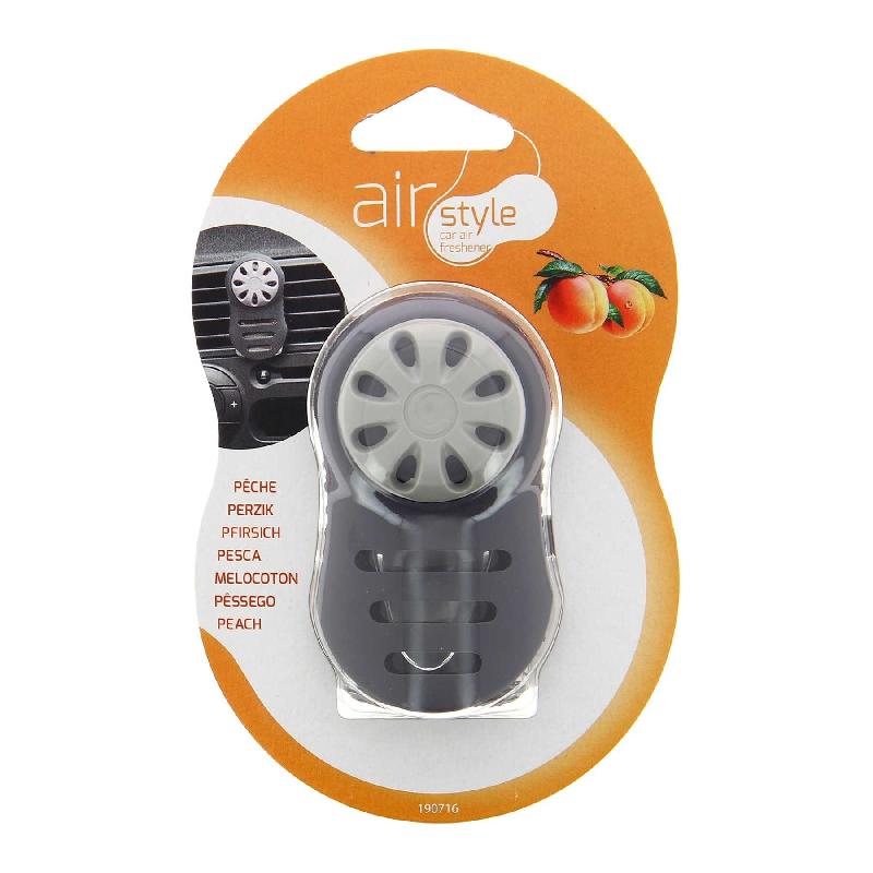 AIR STYLE CARLINÉA - Désodorisant pour véhicule - Diffuseur à clipser - Parfum pêche_0