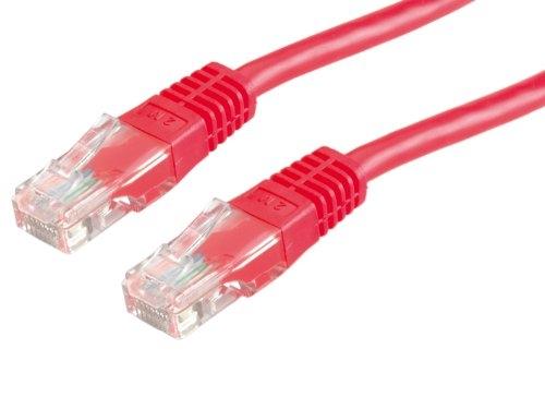 ROLINE 21.15.1571 - Câble réseau RJ45 non blindé Cat6 7m rouge - Connecteurs surmoulés_0
