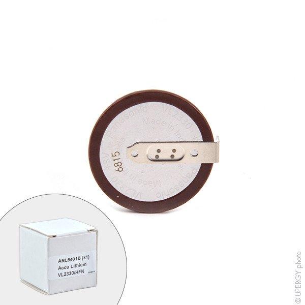 Accus bouton lithium VL2330/HFN - 3V, 50mAh - Rechargeable avec picots 20.05mm_0