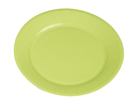 ASSIETTE JETABLE EN CARTON VERT GRANNY 23 CM (VENDU PAR 100)