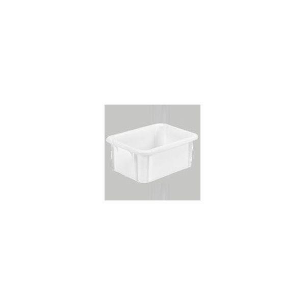 Bac alimentaire en polyéthylène haute densité - coins arrondis - 400 x 300 mm - 18L - Gris_0