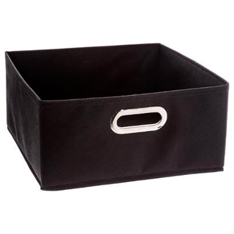 Boîte de rangement pliable premium - 31x31x15 cm - Gris anthracite - Polypropylène, métal et carton_0