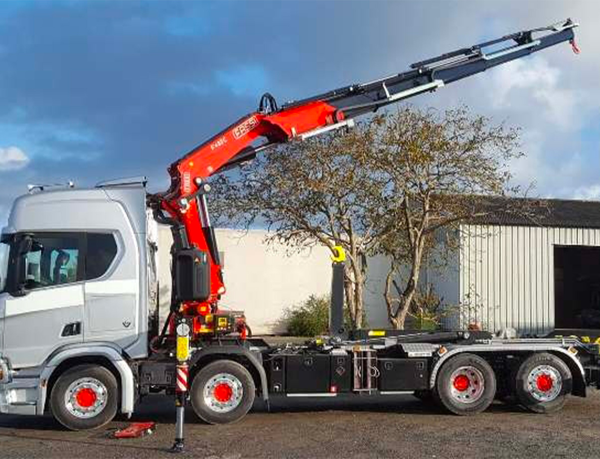 Bras hydraulique pour camion - Marrel AL 20S58 avec grue Fassi F485AC.2.25_0