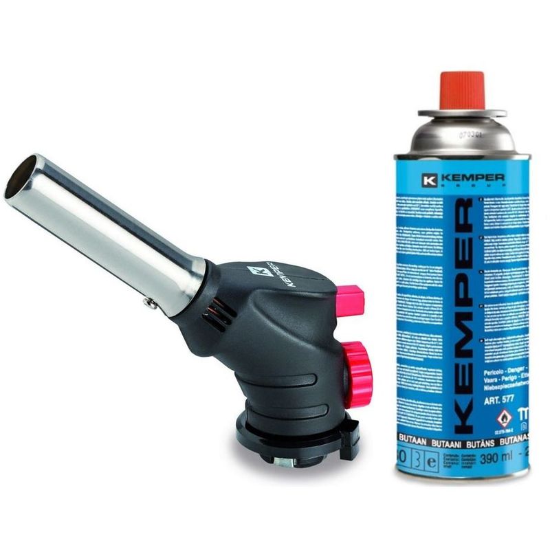 CHALUMEAU GAZ MULTIFONCTIONS + CARTOUCHE BUTANE 227GR - KEMPER Comparer