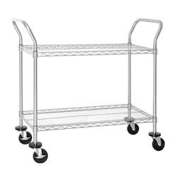 Chariot de débarrassage en acier chromé 910 x 457 x 960mm          Acier Chromé  VOGUE - blanc acier CC430_0