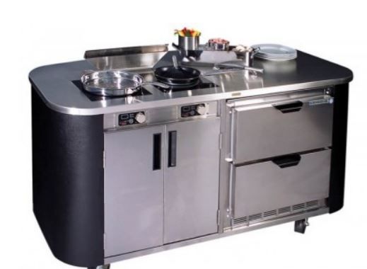 Cuisine mobile à induction - Alpina - Haute gamme avec système de filtration d'air et tiroirs réfrigérés_0