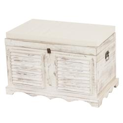 Décoshop26 - Coffre en bois banquette de rangement en bois vintage 50x76x45cm blanc 04_0002497 - blanc 3000334932692_0