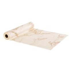 Feeric Christmas Chemin de table Tissu Blanc et Doré marbré 28 x 300 cm - blanc 3560232796302_0