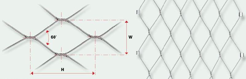 Filet de câble en acier inox webnet sans douilles_0