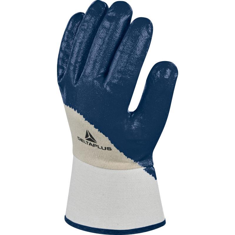 Gants de manutention en nitrile - dos aéré - manchette toile 6 cm - NI170_0