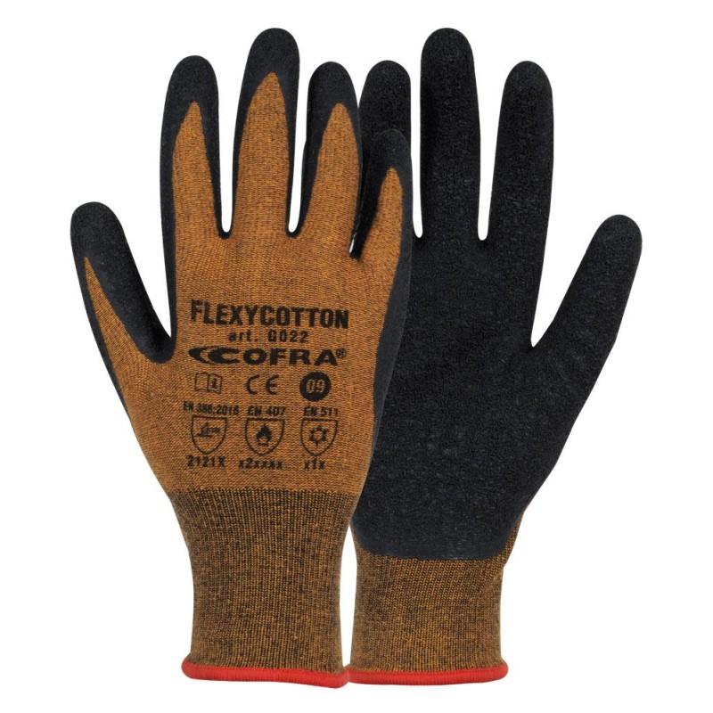 Gants de manutention Flexycotton - latex granité - protection mécanique moyenne et contre le froid_0