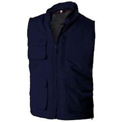 Gilet sans manches Bodywarmer matelassé WK. Designed To Work - marine - Taille XXXXXL - polyester microfibre avec enduction PVC_0