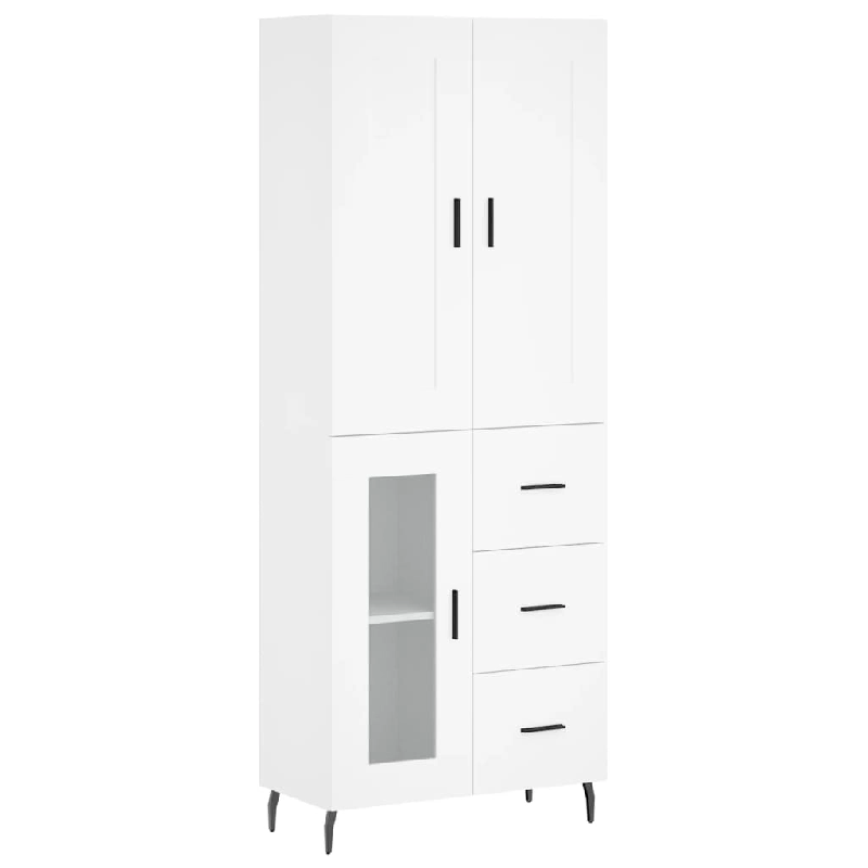 Helloshop26 - Buffet bahut commode armoire meuble de rangement organisateur cuisine salle de séjour salon haut 69,5 x 34 x 180 cm 02_0032710 - 300021_0