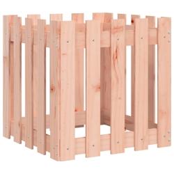 Helloshop26 - Jardinière bac lit surélevé plantes fleurs terrasse jardin avec design de clôture 50 x 50 x 50 cm Douglas massif 02_0038097 - 300021_0