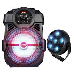 Karaoké Enfants Enceinte Party light - 250W portable Batterie HANDY180 avec USB/BLUETOOTH/ RADIO FM + Par Ball - 3701123943096_0