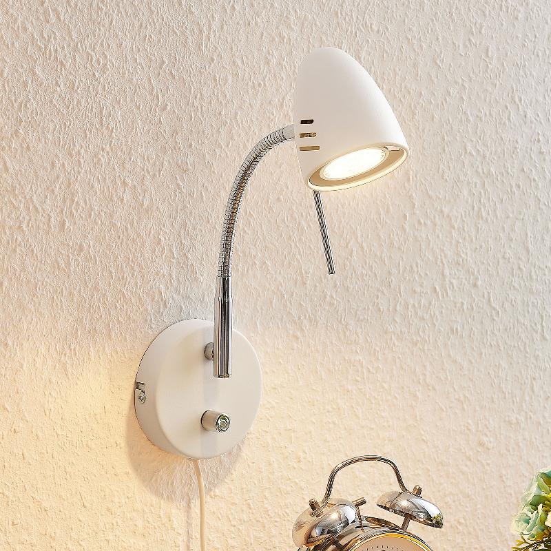 Lampe murale avec prise et interrupteur ELLEN | Applique murale