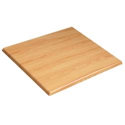 Oviala Business - Plateau de table carré 60 x 60 cm en bois clair Haussmann - Stratifié robuste pour usage professionnel - Marron métal 112040_0
