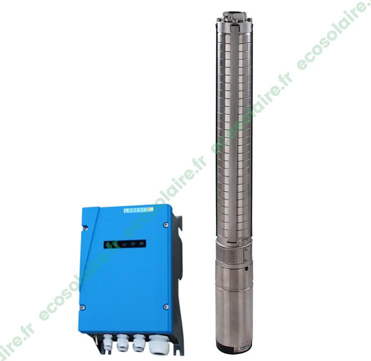 Pompe solaire immergée Lorentz PS2-4000 C-SJ5-25 - Débit max 7 m3/h - Hauteur max 140m - Avec contrôleur et data module_0