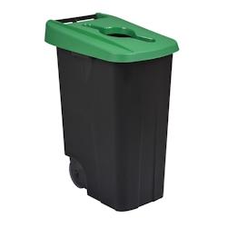 Rossignol - Poubelle 85L mobile ouverture calibrée MOVATRI GREEN - vert - vert plastique polypropylène 56186_0