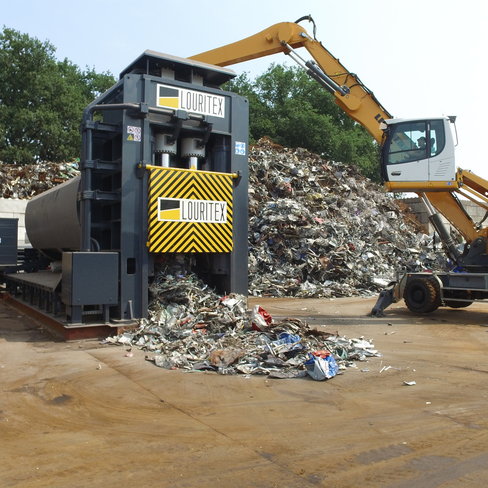 Presse cisaille Louritex - type PHGF-1000 - 1000 tonnes de force de cisaillage - électrique 4x75kW + 1x90kW_0