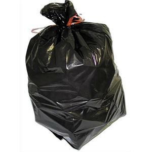Carton de 200 sacs poubelles 130l noirs 20 microns en polyéthylène super économiques_0