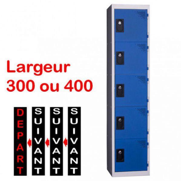Vestiaire multicases 5 cases par colonne - démonté - Départ - Bleu - Marque Rolléco_0