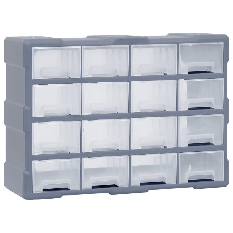 Vidaxl organisateur multi-tiroirs avec 16 tiroirs centraux 52x16x37 cm 149602_0