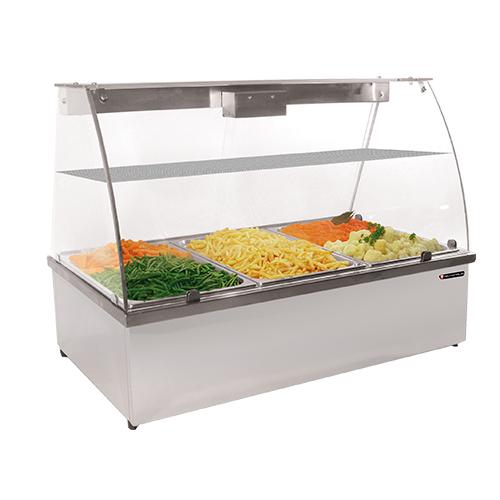 Vitrine bain-marie a poser 3xgn1/1 bombée - VC3_0