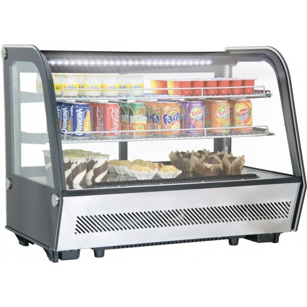Vitrine réfrigérée à poser 160 L - double vitrage - ventilation forcée - dégivrage automatique - Matériels Cuisine_0