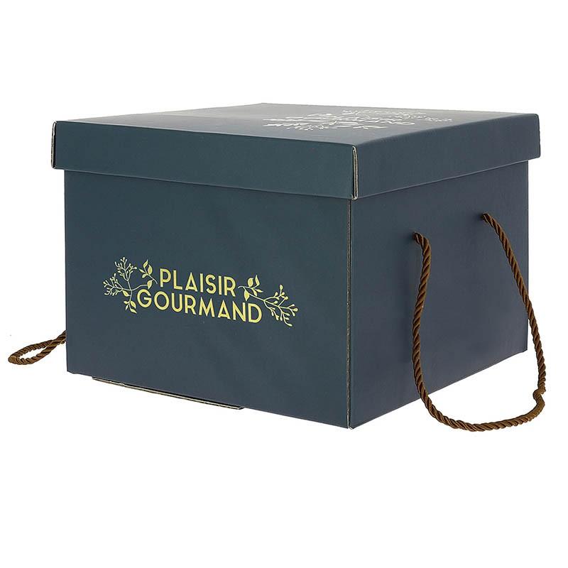 Boite carton rectangle empilable Plaisir Gourmand 27x27 -_0