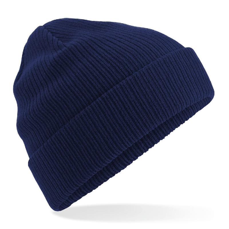 Bonnet en coton biologique - Réf: B050 - Beechfield - Tricot double couche - Taille unique_0