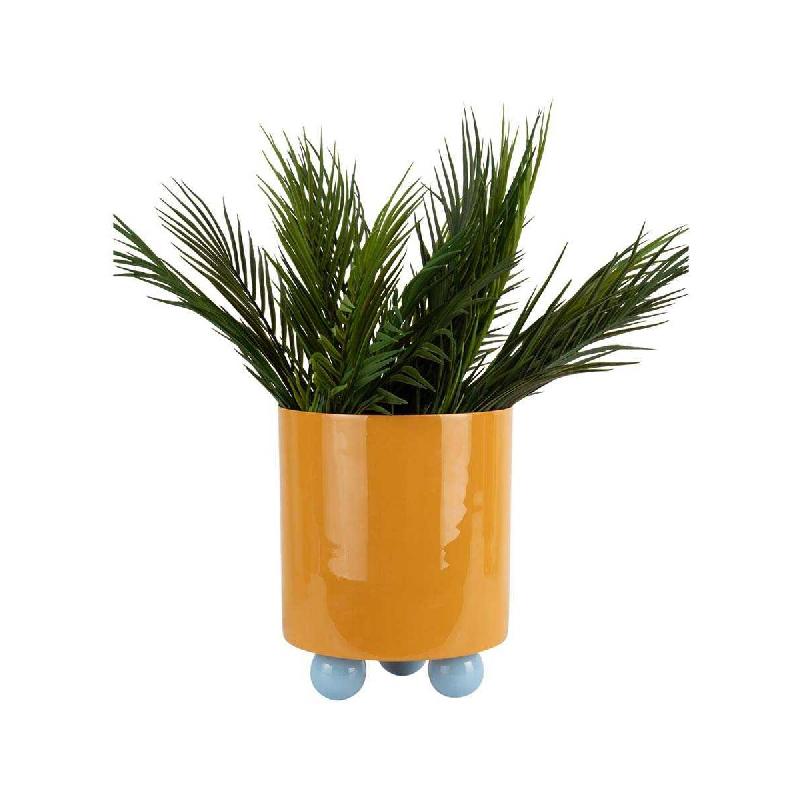 Cache-pot en métal Double Funky Large jaune, bleu Pt' - 8714302777783_0