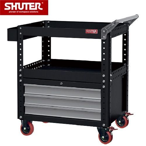 Chariot à outils - shuter enterprise co. Ltd - avec 3 tiroirs inférieurs et 2 étagères_0