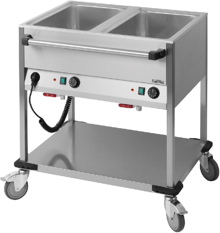 Chariot bain-marie a eau 2 x gn 1/1 puissance 1 400 w / 230 v - CCBM2H_0