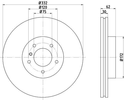 Disque de frein ventilé Textar 92107303 - avant - boîte de 1 disque_0