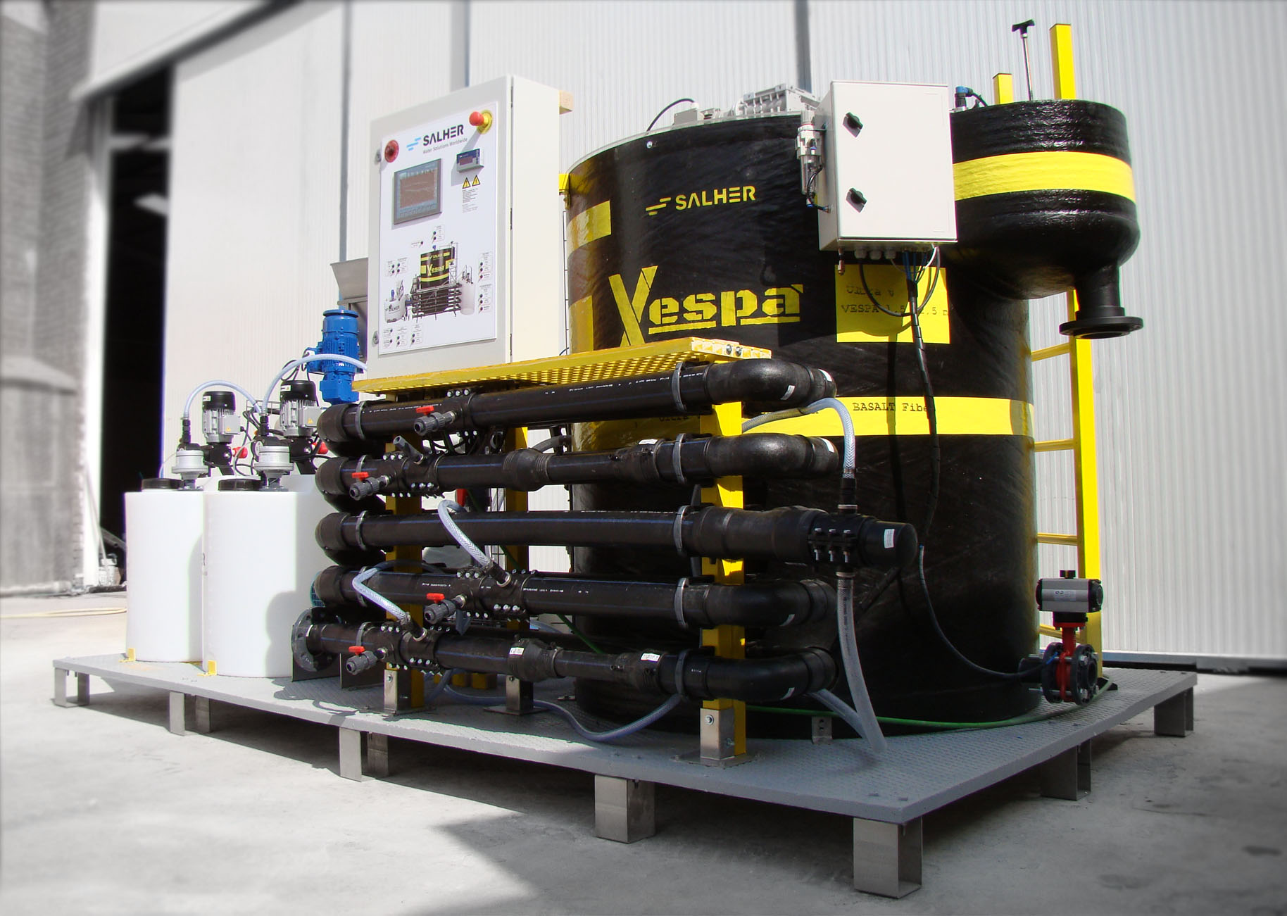 Flottateur à àir dissous (DAF) pour la séparation des solides en suspension, des graisses et des huiles des eaux usées -Vespa - Salher_1