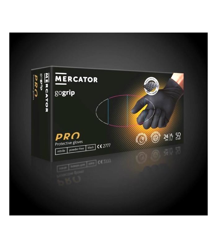 Gants nitrile Black Diamond épais GoGrip Mercator - XXL (10/11) - Texture 3D en diamant, résistants et conformes aux normes alimentaires_0