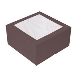 García de Pou Garcia de Pou 100 unités - Boîtes Pâtisseries Avec Fenêtre 'Thepack' 250 G/M2 + Opp 24X24X12 Cm Chocolat Carton Ondulé Nano-Micro_0