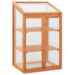 Helloshop26 - Serre tente abri plante fleur légumes 60 x 45 x 100 cm bois de sapin marron 02_0044453 - 3000220158267_0
