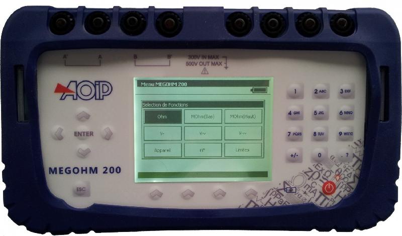 MÉGOHMMÈTRE – OHMMÈTRE MEGOHM 200 - multi-mesureur électronique analogique et numérique, IP54, tensions de test 50-500 V_0
