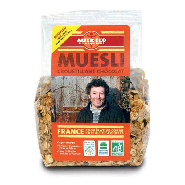 ALTER ÉCO MUESLI PÉPITES DE CHOCOLATS 375G BIO CÉRÉALES PETIT DÉJEUNER